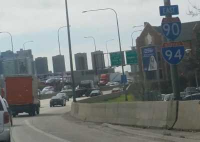 Blue Army Billboard Seen from Freeway