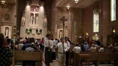 Procession begins in St. Peter